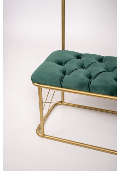 Aynalı Portmanto Puf Bench Ayakkabılık Telli Raf Altın Aynalı Portmanto Puf Bench Ayakkabılık Telli Raf Altın