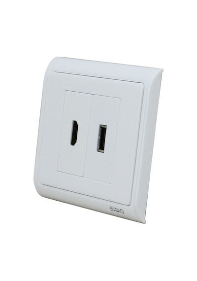 Duvar Prizi - Sıva Üstü - Hdmı - Usb 2.0 - Dişi - Dişi