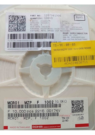 Mcr01mzpf1002 10.0 Ohm Rohm 1000 Adet