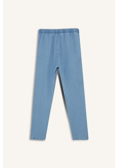 Defacto Pull On Carrot Fit Yüksek Bel Bilek Boy Akışkan Kumaş Yıkamalı Pantolon D8237AX25SM Mavi