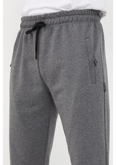 Mmetalic Erkek Paça Ribanalı Cep Fermuar Detaylı 2'li Eşofman Altı Siyah - Antrasit
