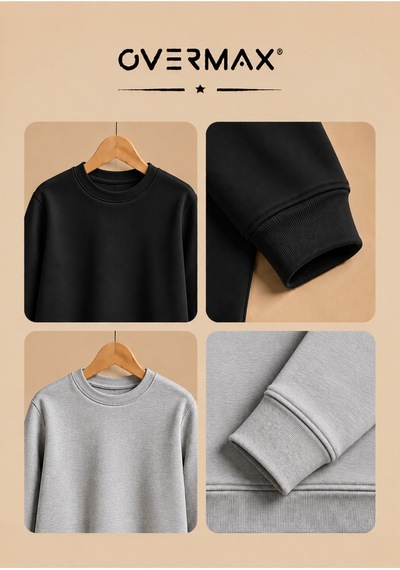 Overmax 2 Li Kapüşonsuz Sweatshirt Seti Çocuk Unisex - 3-12 Yaş Siyah-gri - 920169697 Siyah-gri Overmax 2 Li Kapüşonsuz Sweatshirt Seti Çocuk Unisex - 3-12 Yaş Siyah-gri - 920169697 Siyah-gri