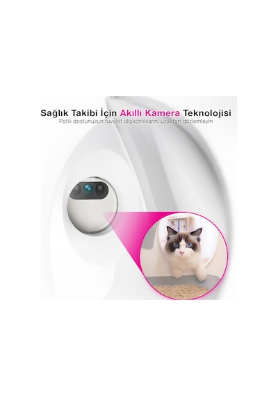 UBPet C10 Pro Kameralı Akıllı Kedi Tuvaleti App Kontrol Akıllı Sensörler Sessiz Çalışma - Koku UBPet C10 Pro Kameralı Akıllı Kedi Tuvaleti App Kontrol Akıllı Sensörler Sessiz Çalışma - Koku