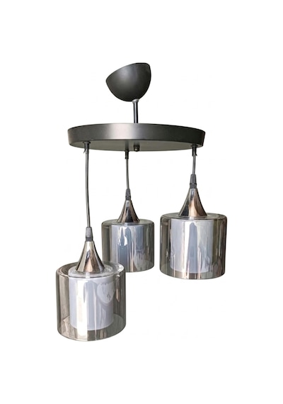 H-acraft 3'lü Riolight Tepsili Modern Avize Siyah