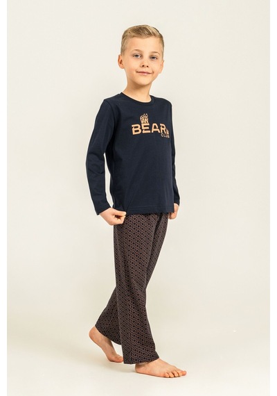 Arnetta Baba Oğul Bear Club Lacivert Uzun Kol Pijama Takım Ar3824-a-v1 Ar3824-a-v1