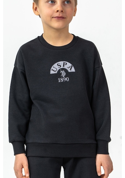 U.S. Polo Assn. Erkek Çocuk Nakışlı Siyah Uzun Kol Eşofman Takımı Us2631-c-v1 Us2631-c-v1