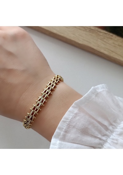 Lente Aksesuar 14k Altın Kaplama Vip Xuping Üç Sıra Zirkon Taşlı Modern Bileklik - Kuyumcu İşçiliği Altın Lente Aksesuar 14k Altın Kaplama Vip Xuping Üç Sıra Zirkon Taşlı Modern Bileklik - Kuyumcu İşçiliği Altın