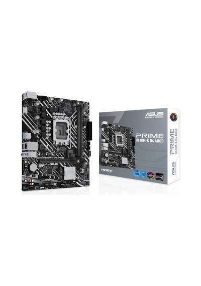 Asus Prime H610m-k D4 Argb Ddr4 3200mhz Oc M.2 Hdmı Pcıe 4.0 1700p Matx Anakart