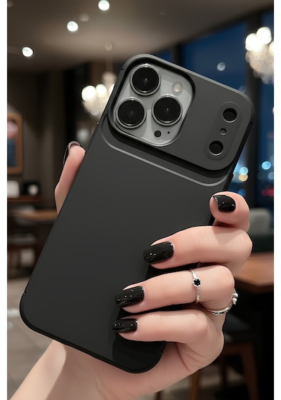 Apple Uyumlu iPhone 17 Pro Kılıf Kamera Korumalı Darbe Emici Karbon Fiber Desenli Kapak