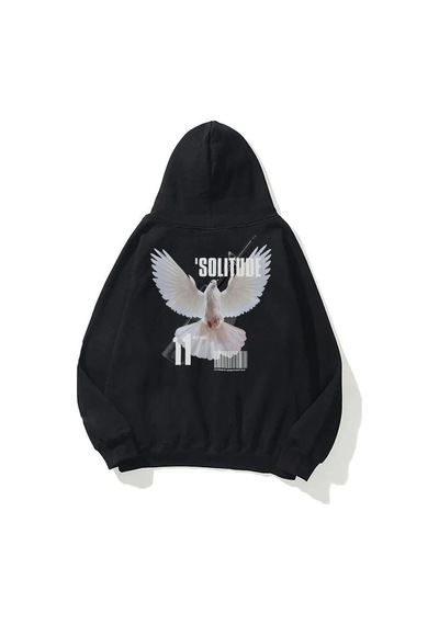 Startmore Unisex Solitude Sweatshirt Hoodie Siyah Siyah