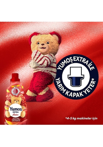 Yumoş Extra Konsantre Çamaşır Yumuşatıcısı Amber 1440 Ml 60 Yıkama 4Adet