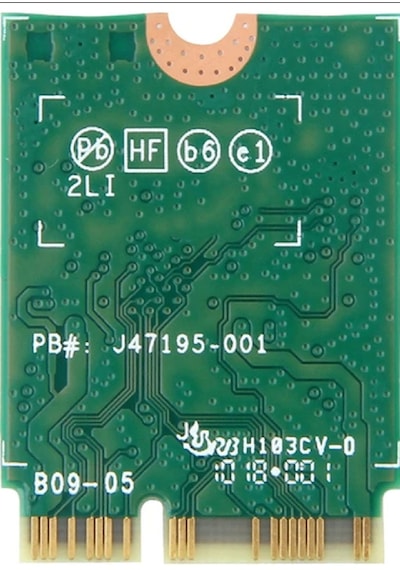 Intel 9560ngw M.2 Wi Fi & Bluetooth Modülü 1.73 Gbps, Dual Band, Bluetooth 5