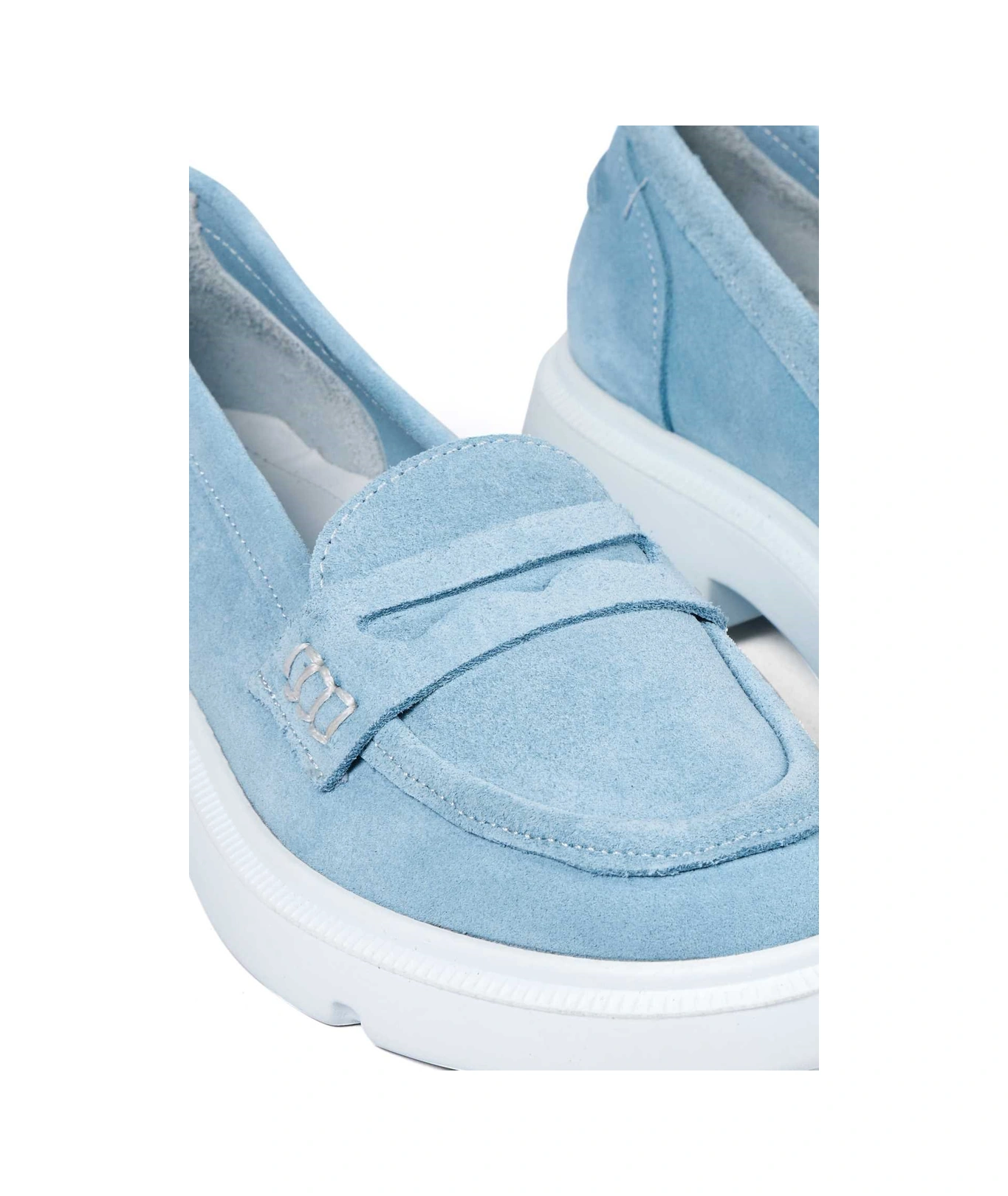 Bestello Bağcıksız Poli Loafer 101-226505-01 Kadın Ayakkabı Mavı Suet