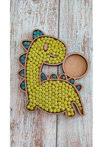 Cam Mozaik Sanat Seti Kendin Yap Dıy Mozaik Dinozor Tablo Çocuk Etkinlik Hobi Ve Sanat Seti