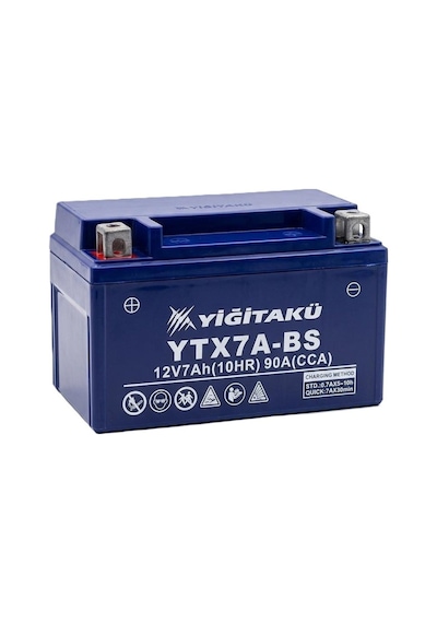 12 V 7 Ah Amper Ytx7a Bs Yiğit Akü Motosiklet Aküsü