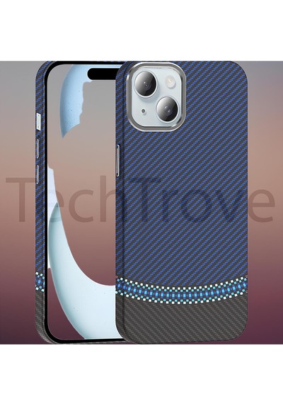 Apple Uyumlu iPhone 15 Kılıf Magsafe Şarj Özellikli Karbon Fiber Görünümlü Yüksek Kalite Kapak