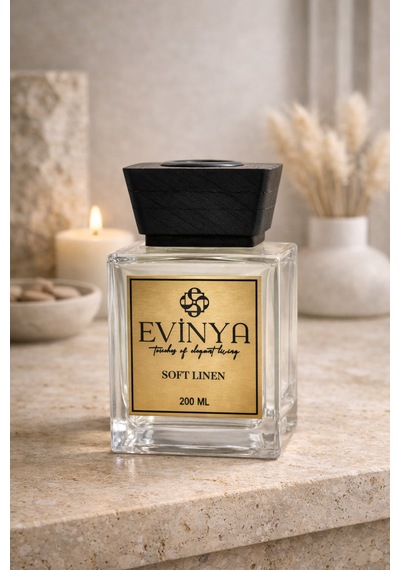 Soft Linen Bambu Çubuklu Oda Kokusu 200 Ml Ferah & Temiz Reed Diffuser Beyaz Yasemin