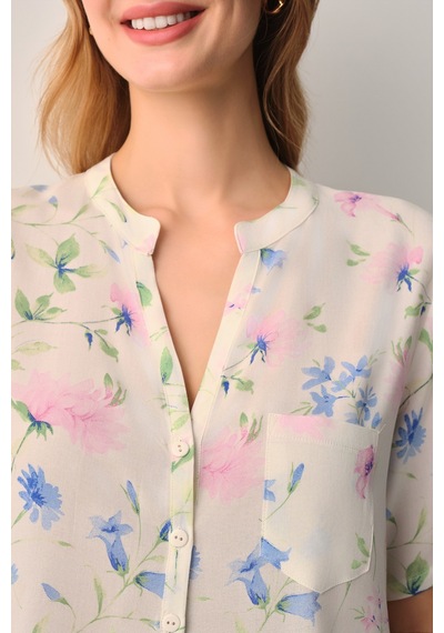 Suwen Magnolia Gömlek Yaka Pijama Takımı Sh26516660b338 Ekru