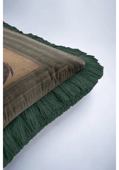 Retro Tavuk Figürlü Saçaklı Yastık Kılıfı - Country Vintage Haki Yeşil Püsküllü Kırlent Kılıfı Pastel Göl Yeşil Retro Tavuk Figürlü Saçaklı Yastık Kılıfı - Country Vintage Haki Yeşil Püsküllü Kırlent Kılıfı Pastel Göl Yeşil