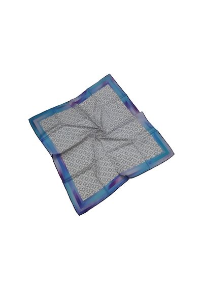 Mim Eşarp Mısırlı Eşarpları Cocoon Sport Twill Eşarp Beyaz - Mavi
