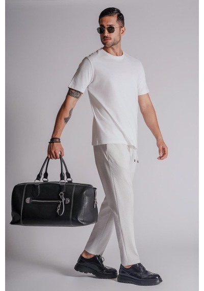 Braccas Erkek Yandan Cepli Beli Lastikli Slim Fit Chino Pantolon Açık Gri AÇIK GRİ Açık Gri