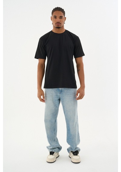 Dechers Erkek %100 Organik Pamuklu Yumuşak Dokulu Comfort Fit Bisiklet Yakalı T-shirt E222 Siyah Dechers Erkek %100 Organik Pamuklu Yumuşak Dokulu Comfort Fit Bisiklet Yakalı T-shirt E222 Siyah