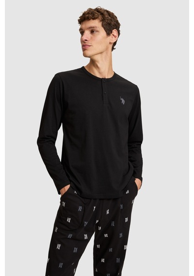 U.S. Polo Assn. Erkek Siyah Pijama Takımı 50333263-vr046