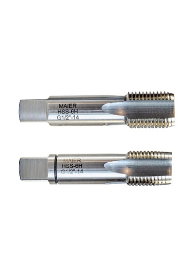 Maier Dın5157 Düz Kanal 2 Parçalı Takım -gaz Diş-hss Makine Kılavuzları G1/4" X 19