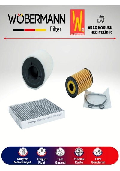 Wöbermann Seat İbiza 1.6 TDI Filtre Bakım Seti 2009-2014 CAY 3'lü Karbonlu