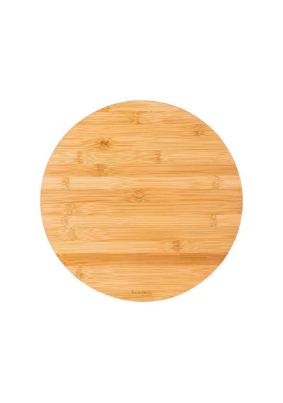 Deconox 36cm Dönerli Bambu Yuvarlak Pizza Ve Sunum Tepsisi, 360 Derece Dönebilen Kahvaltı Sunum, Piz Sku: Smg8690010537324 Açık Mavi