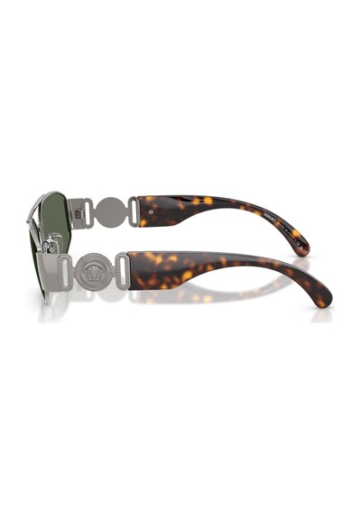 Versace Ve 2287 100171 58 Erkek Geometrik Gri Metal Güneş Gözlüğü Gri