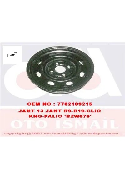 Jant 13 Jant 4 Bijon Renault R9-r19-r21-megane I-clio-kangoo 7702189215/ 7701349748