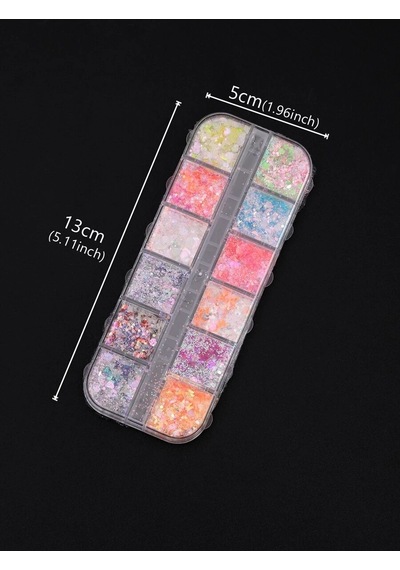 Karanlıkta Parlayan Floresan Tırnak Süsleme Folyo Pulları Kelebekler Yıldızlar Nail Art