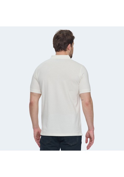 Lumberjack 5M MB CT953 POLO T SH 5FX Erkek  Kırık Beyaz Tişört