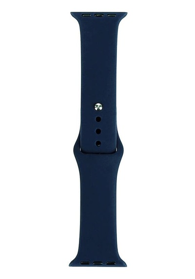Apple Watch 7 45mm Uyumlu Band Klasik Silikon Kordon - Deep Blue - T31257
