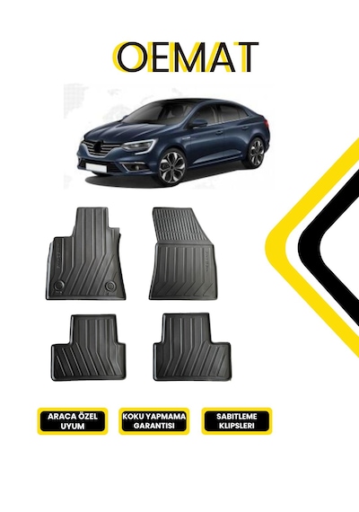 Renault Megane 4 2016 Sonrası 2d Araca Özel Paspas