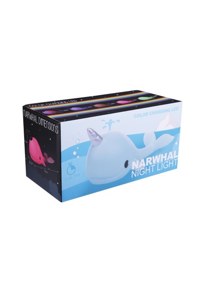 Dhınk Narwhal Mavi  Gece Lambası Çok Renkli
