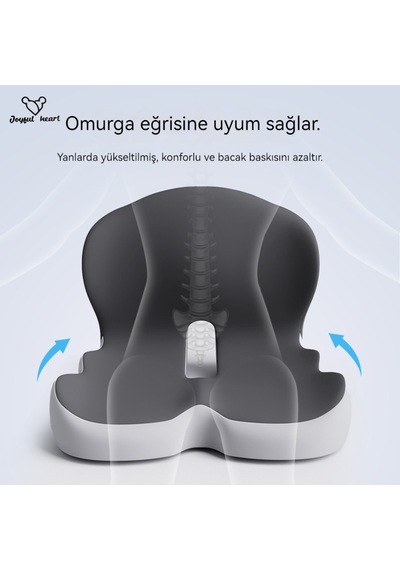 Ofis Ergonomik Sandalye Bel Yastığı Eser Siyah
