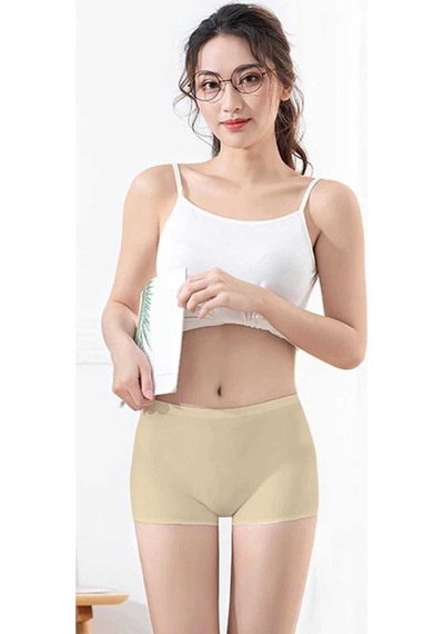 Royaleks 3 Adet Kadın Dikişsiz Görünmez Iz Yapmaz Mini Şort Boxer Ten