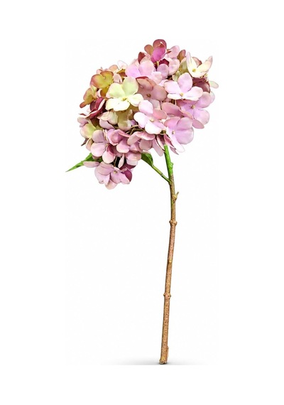 Yapay Ortanca Çiçeği, Mor-beyaz Tonları, 35 Cm, Dekoratif Ev Süsü, Doğal Görünümlü Hydrangea Dalı Diğer