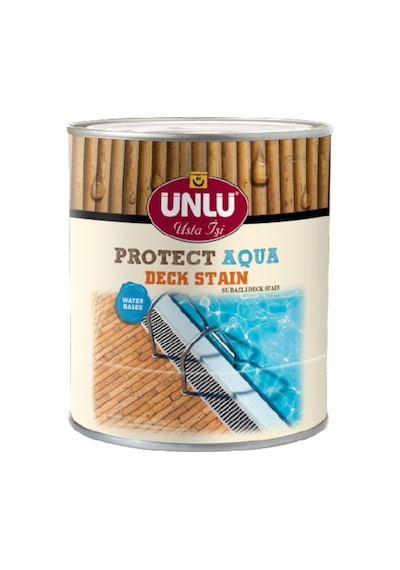 Ünlü Protect Aqua Su Bazlı Deck Staın 0,9L Ünlü Protect Aqua Su Bazlı Deck Staın 0,9L