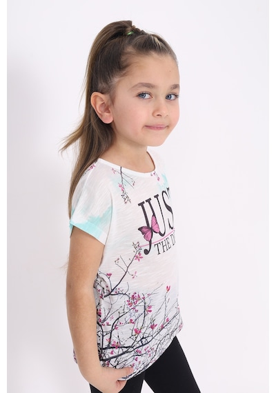 Toontoy Kids Toontoy Kız Çocuk Dijital Baskılı Tişört Mint Yeşili