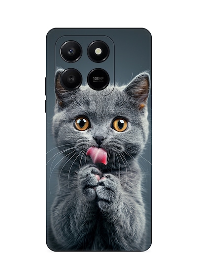 Kılıfland Honor X7d Uyumlu Kılıf Boutique Baskılı Resimli Komik Kedi Pcode -008 Çok Renkli