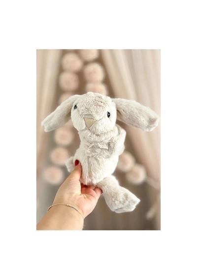 Kucaklayan Sarılan Ultra Soft Peluş Tavşan 25 Cm - Bej 3 Adet Çok Renkli