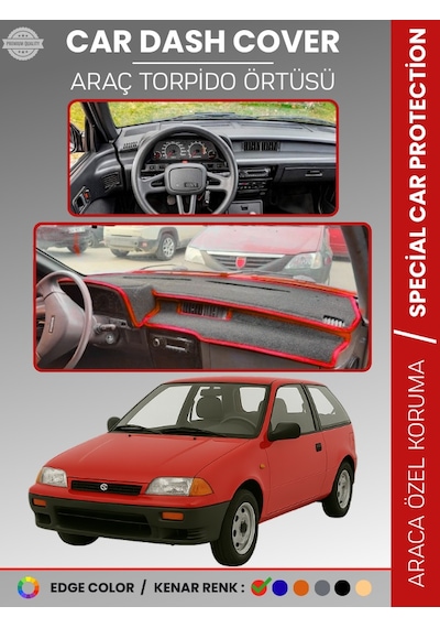 Suzukı Swift 1988-1994 Torpido Örtüsü Panel Torpido Koruma Tam Uyum Uv Koruma Hızlı Montaj - 449 Stiloto
