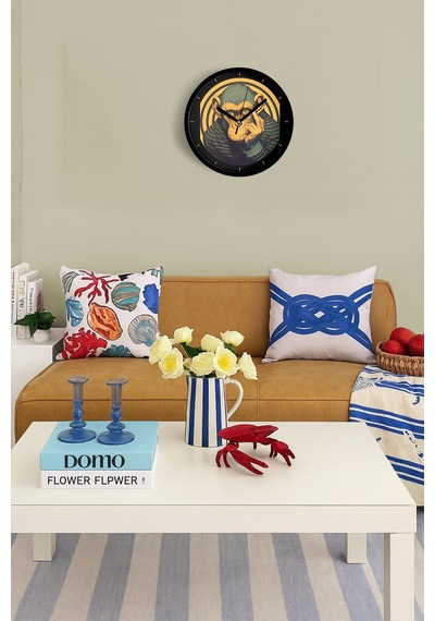 Cool Maymun Tasarım Modern Duvar Saati - 30cm - Önü Camlı Siyah Kasa - Sessiz Mekanizma-jh0525 Siyah