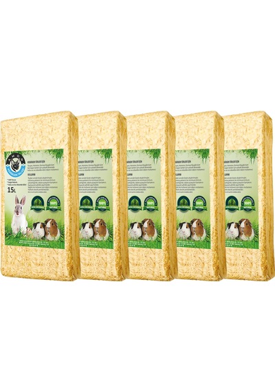 Doğal Çam Kokulu Tozsuz Kemirgen Talaşı 15 Lt. 5'li