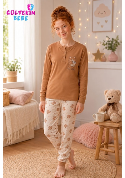 Tarık İnterlok Kumaş Ayıcık Baskılı Kız Pijama Takımı 11-16 Yaş -ta6750470 - Kahverengi Tarık İnterlok Kumaş Ayıcık Baskılı Kız Pijama Takımı 11-16 Yaş -ta6750470 - Kahverengi