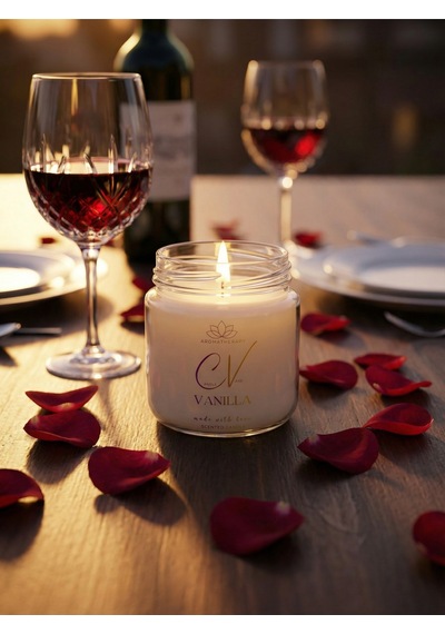 Vanilya Kokulu Mum-%100 Doğal Soya Wax Mum-aromaterapi Mum-şeffaf Kapaklı Şişe 100cc Beyaz