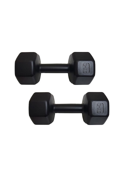 3 Kg X 2 Adet 6 Kg Dambıl Seti 6 Kg Dumbell Set - Siyah1